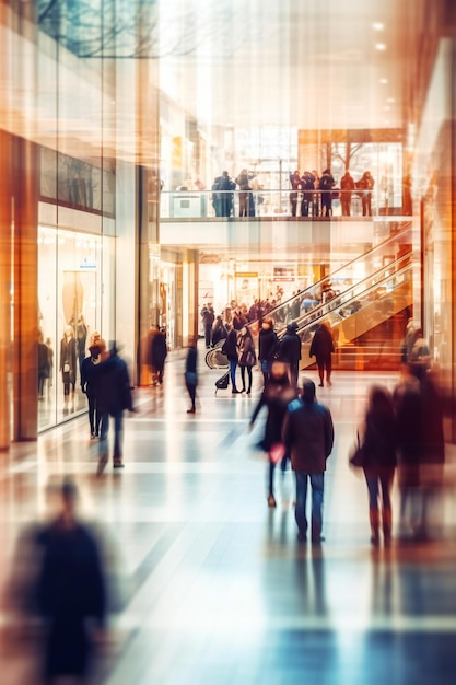 people on a busy mall