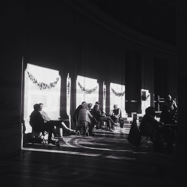 people in cafe