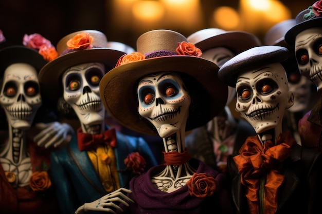 People celebrate the Day of the Dead Generative AI