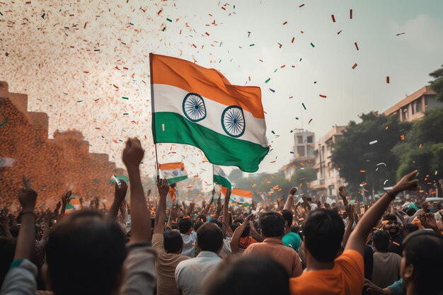 Photo people celebrating india republic day