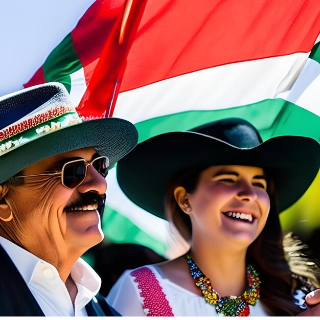 Foto la gente celebra il primo giorno della rivoluzione messicana