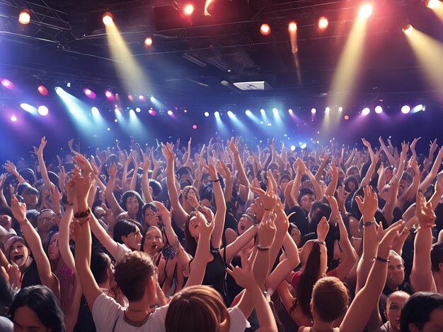 people dance in nightclub party concert