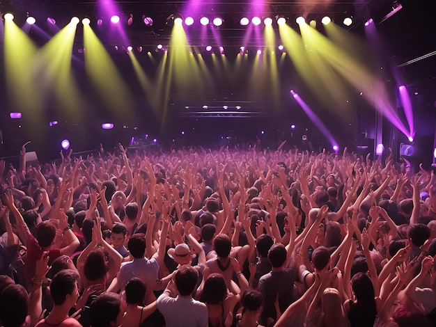 people dance in nightclub party concert