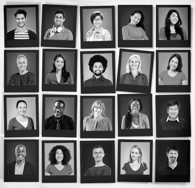 People Diversity Faces Human Face Portrait Community Concept