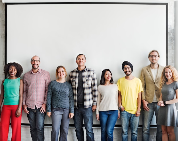 Foto concetto di felicità di amicizia degli amici di diversità della gente