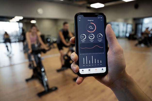 people doing indoor cycling