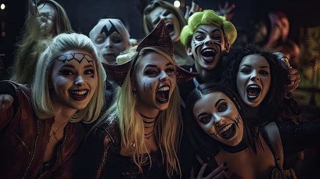 people dressed up as scary clowns at a halloween party in new york n y on oct 11 2019