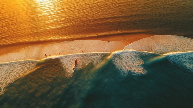 People enjoying a sunset on the beach