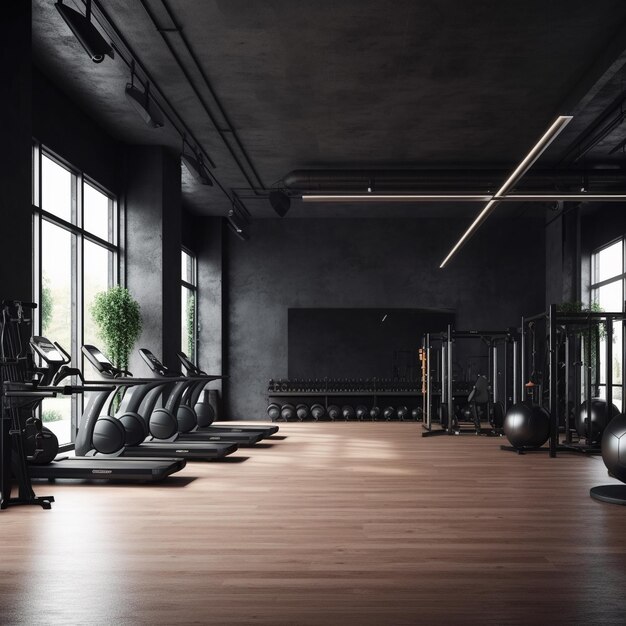 Photo people exercising in gym