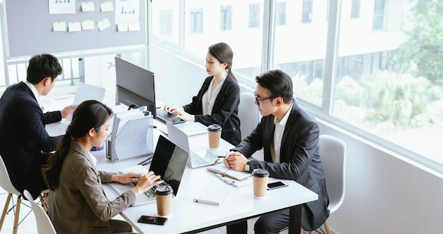 Photo people focus on working in the office