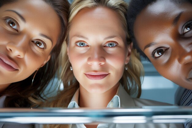 Photo people from different cultures engaging in an inclusive and fair job interview