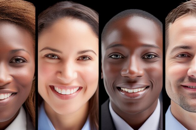 Photo people from different cultures engaging in an inclusive and fair job interview