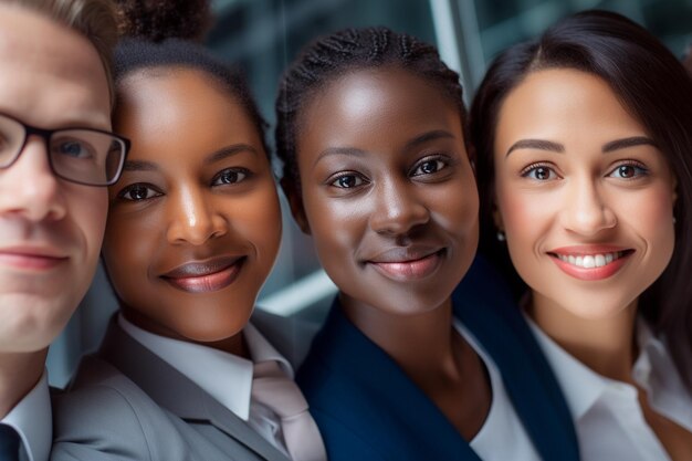 Photo people from different cultures engaging in an inclusive and fair job interview