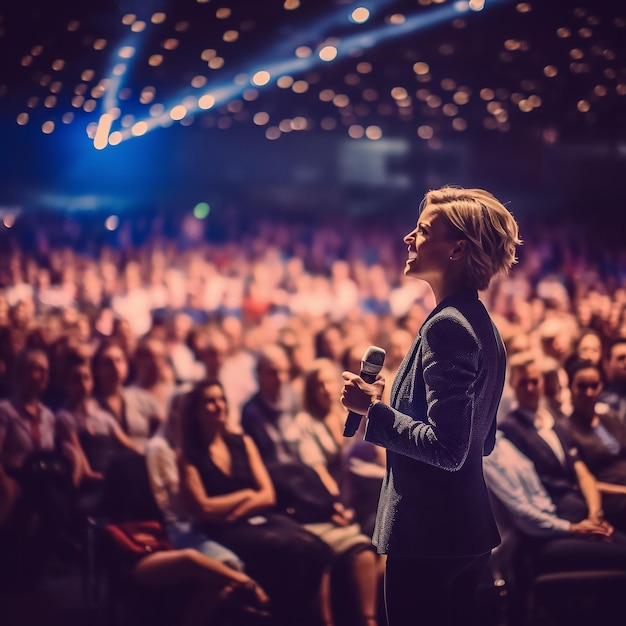 people giving a speech