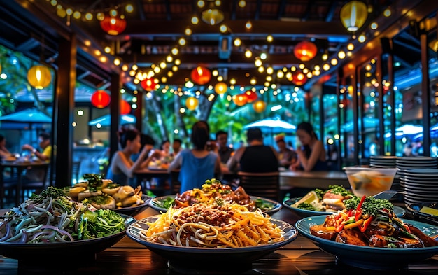 Foto catering per gruppi di persone cibo a buffet al chiuso in ristorante