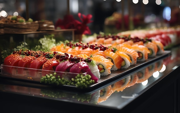 Photo people group catering buffet food indoor in restaurant