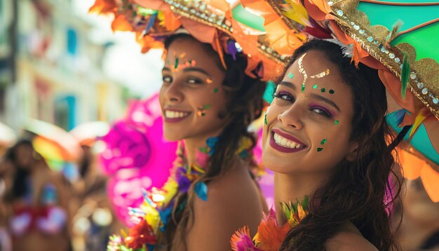 People having fun at carnival Carnival revelry Fun joy moments of relaxation and revelry