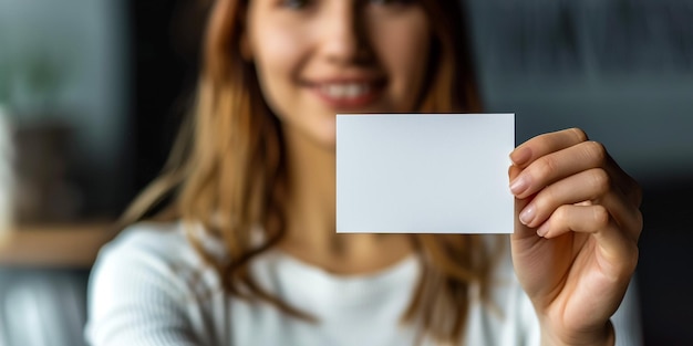 People holding a business card