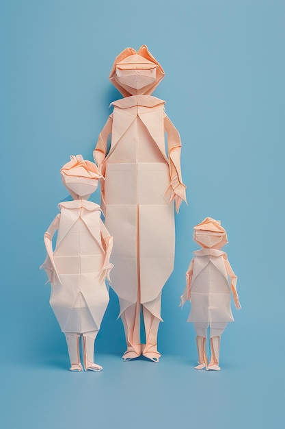 a people made out of origami