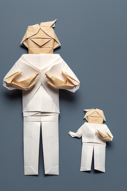 a people made out of origami