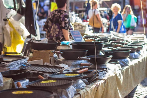 Photo people at market stall