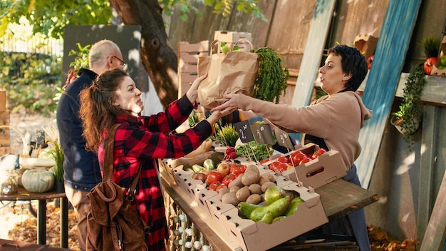 People in market