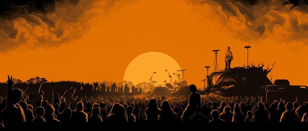 Photo people at music concert hd background