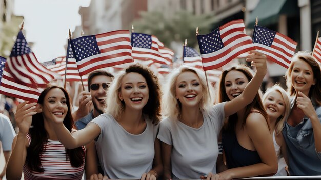 People Out on streets on US National day