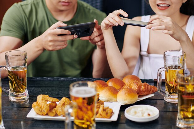 People photographing food