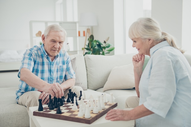 People playing chess together