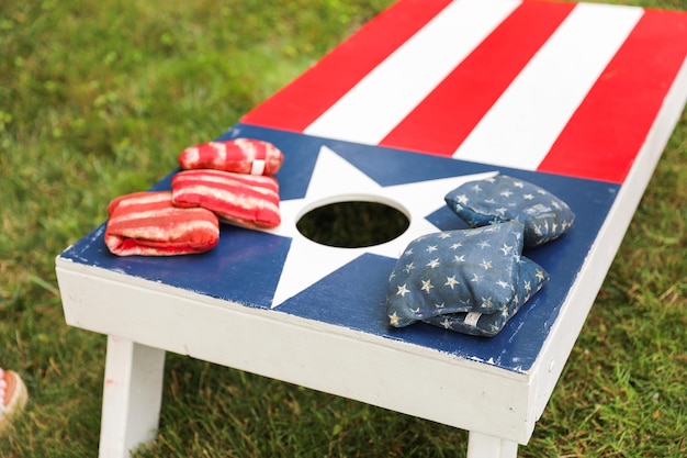 Photo people playing cornhole a popular american sport representing camaraderie outdoor leisure compet