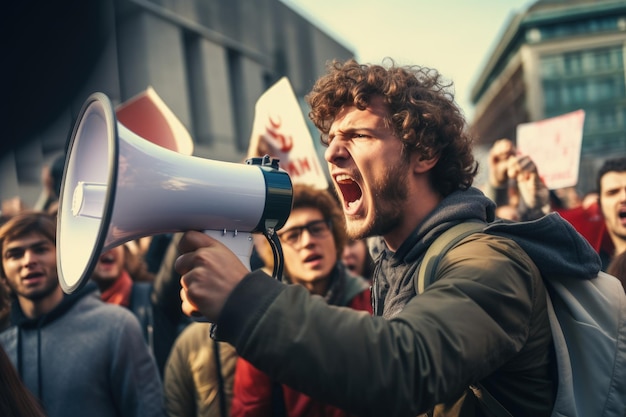 Фото Люди протестуют против общественных активистов на митинге