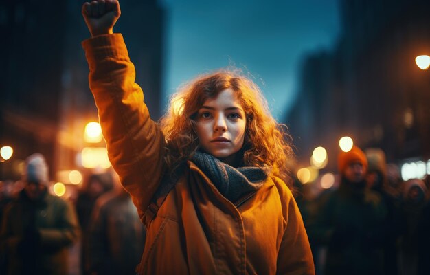 People protest social activists at the rally