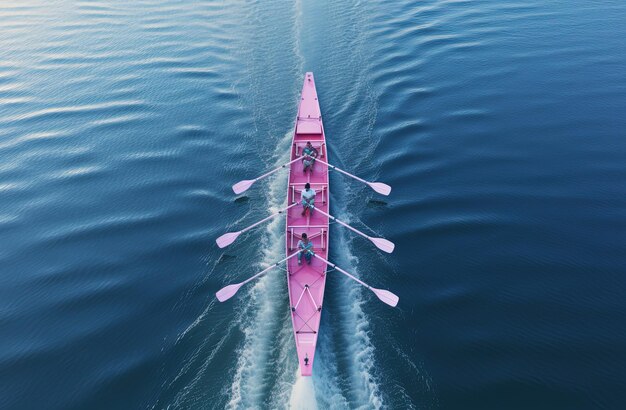 Photo people rowing in the sea