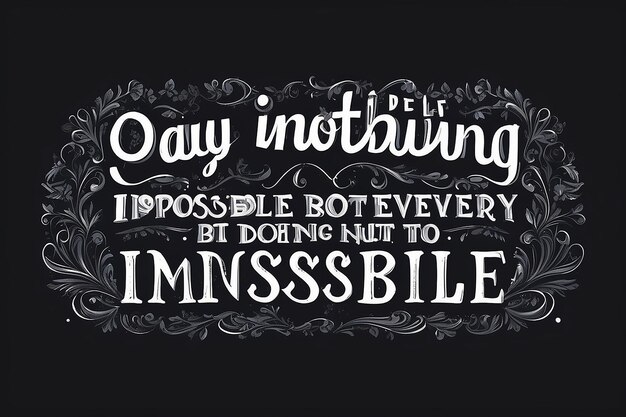 Photo people say nothing is impossible but i do nothing everyday typography for print