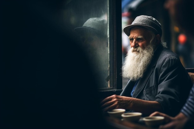 People sitting at the cafe