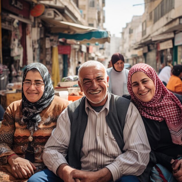 Photo people smiling in amman