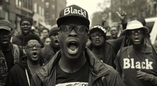 People on the street during Black Lives Matter Protest