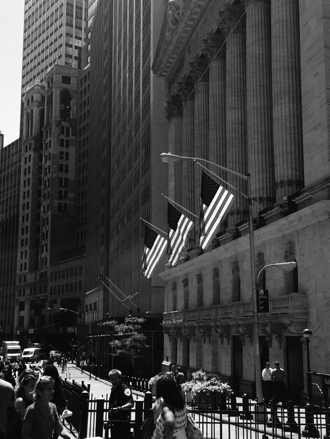 People on street in city