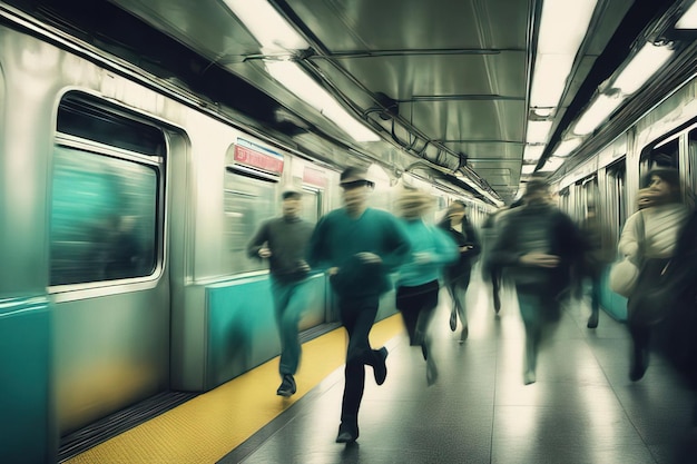 people in subway underground