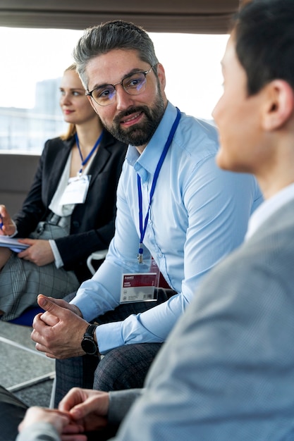 People taking part of business event