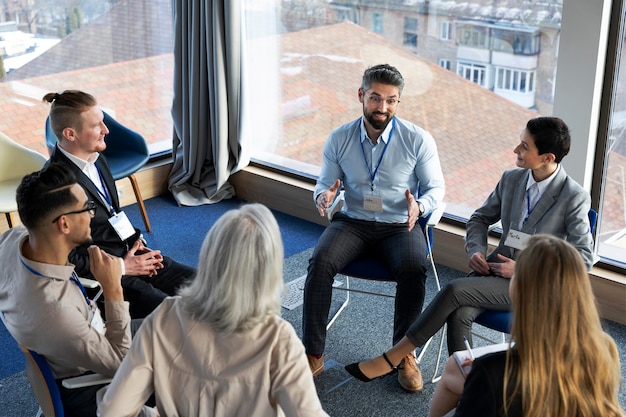 People taking part of business event