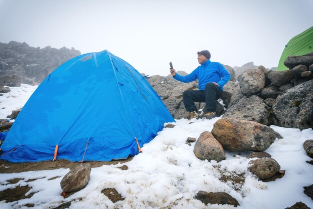 People in tent