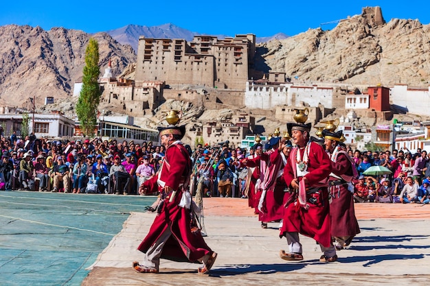 People in traditional dresses Ladakh Festival