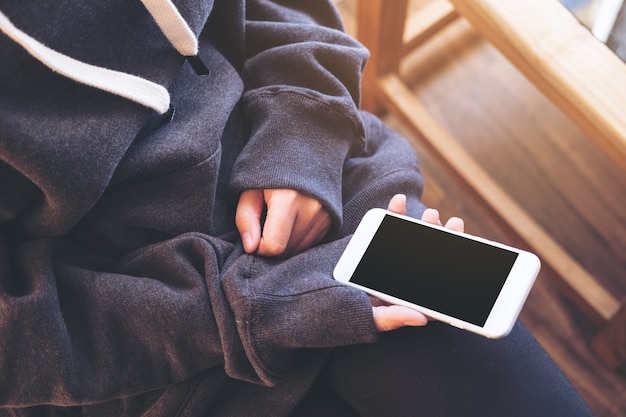 People using mockup smartphone 