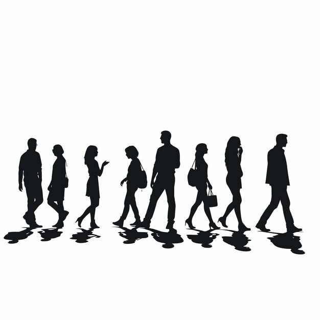 Foto people_walking_bodies_silhouette_vector