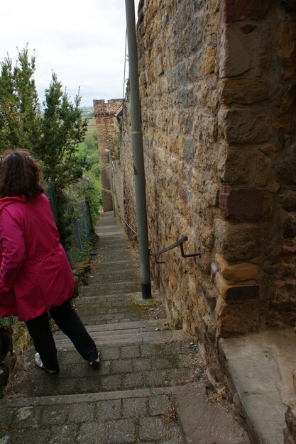 People walking on footpath