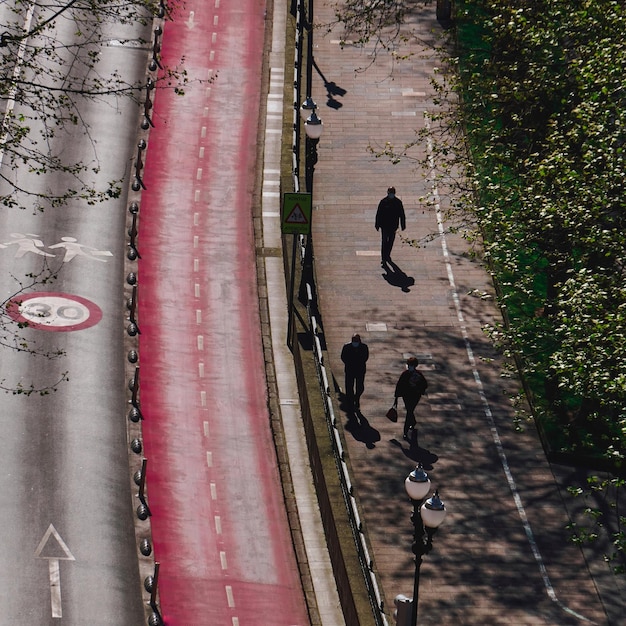 People walking on the street in Bilbao city Spain travel destination