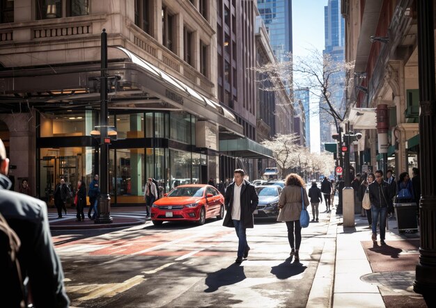 Photo people walking on the street