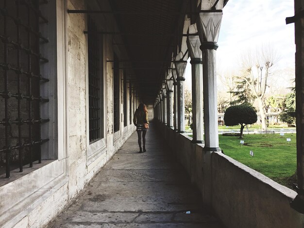 People walking on walkway